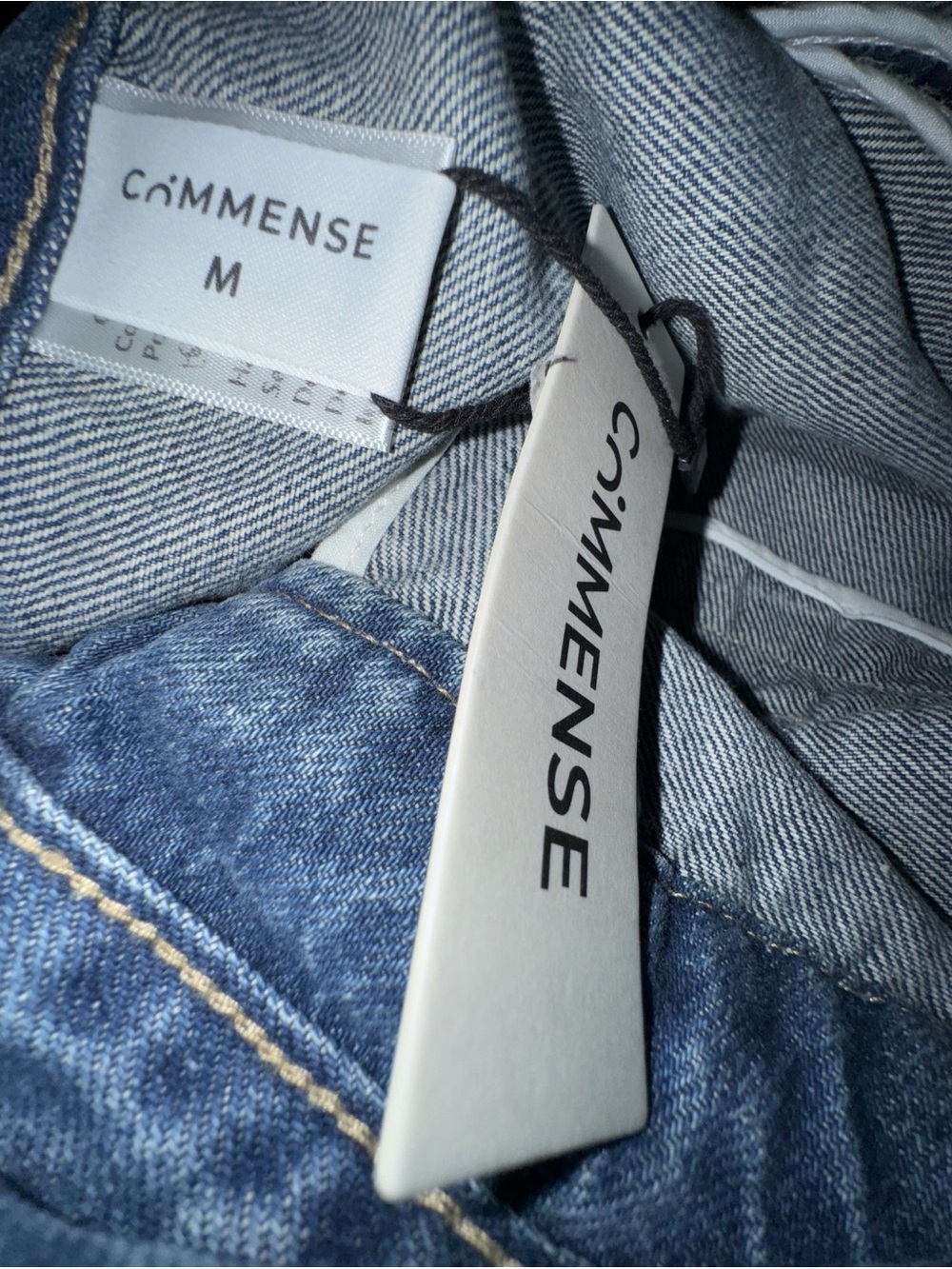 Commense Blue Wrap-Overlay Wide-Leg Jeans - Picture 3 of 3